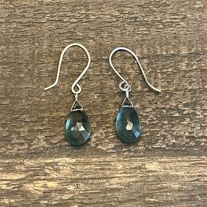 SOLD Moss Aquamarine Drop Earrings
